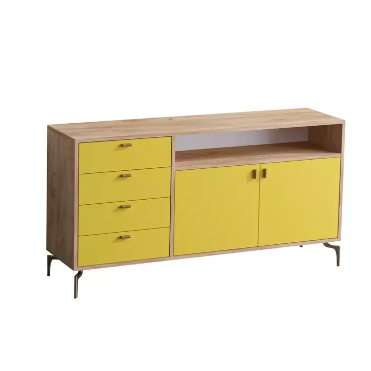 Konsolbord Hanah Home Liora Ek Spånskiva 140x86x40 cm - Byråer och skåp - 8682870658615 - 1