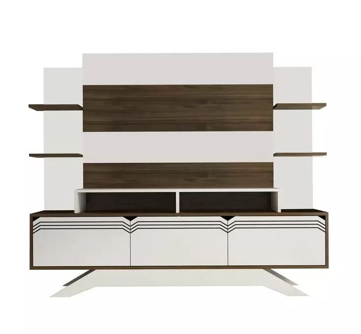 TV-bänk Hanah Home Delpi Valnöt Spånskiva 180x148,6x29,5 cm - TV-bänkar - 8681875445015 - 1