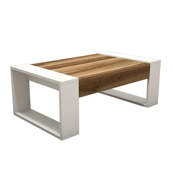 Soffbord Hanah Home Venüs Valnöt Vit Spånskiva 102x37,6x60 cm - Soffbord - 8681875183825 - 1