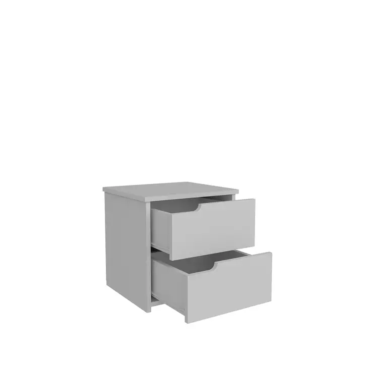 Sängbord Hanah Home Malarin Vit Spånskiva 45x45x40 cm - Nattduksbord - 8681875459425 - 1