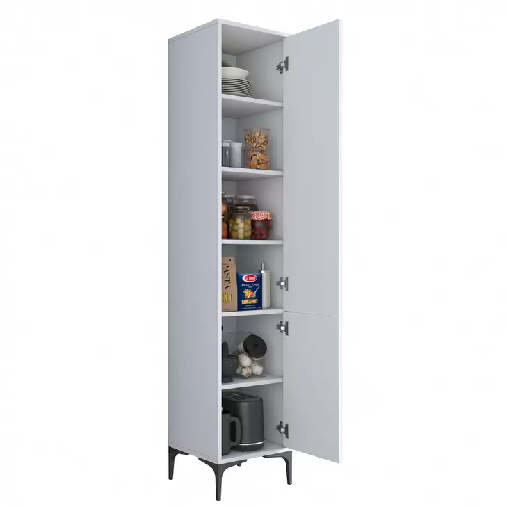 Förvaringsskåp Hanah Home JE111 Vit Spånskiva 40x198,6x40 cm - Skåp och byråer - 8684282480945 - 1