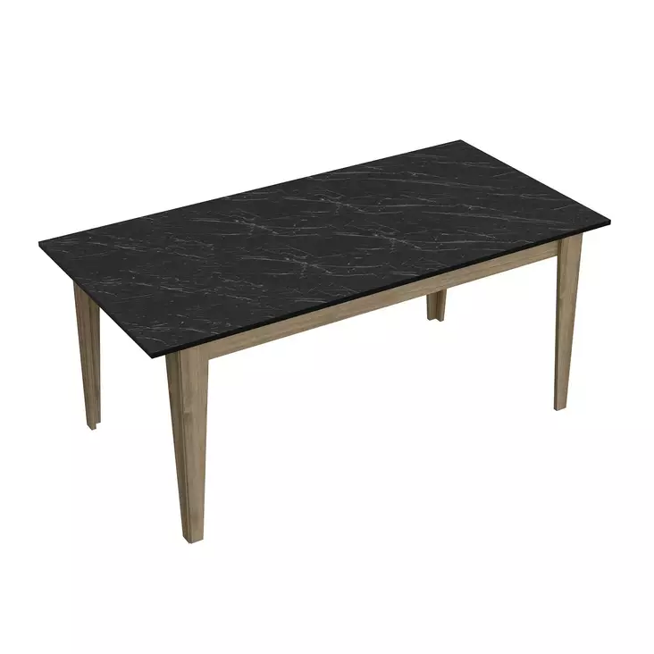 Matbord Hanah Home Lorenz Valnöt Svart Spånskiva 180x76,8x90 cm - Matbord - 8681875670455 - 1