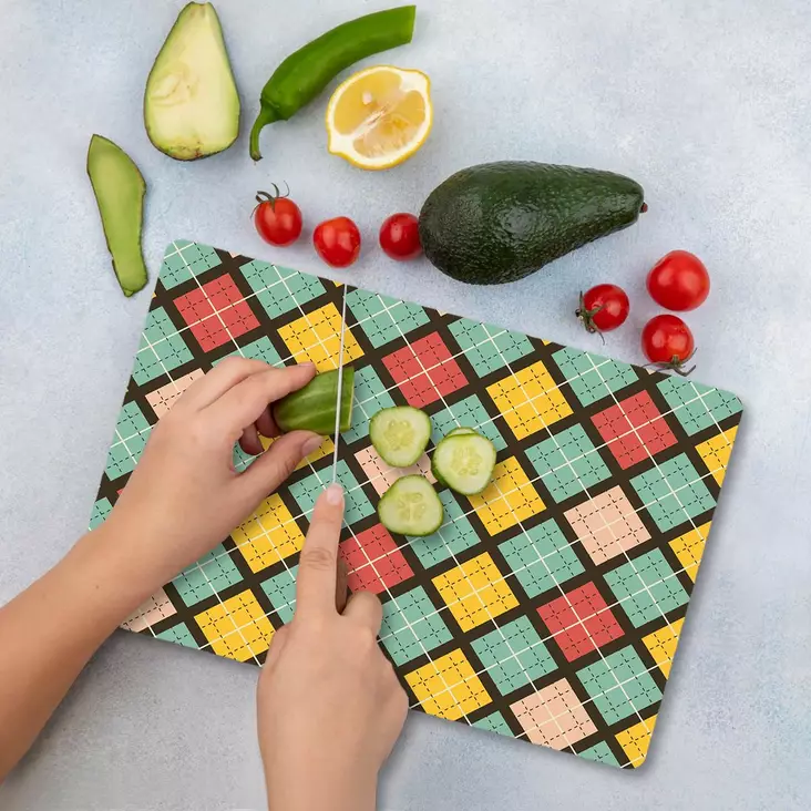 Skärbräda Hermia Flerfärgad Glas 20x30 cm - Köksredskap - 8684283727995 - 1