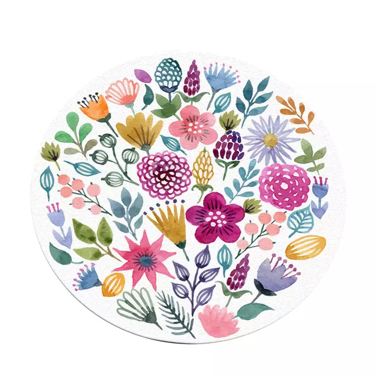 Matta Conceptum Drenaj Çap 200 Flerfärgad Polyester 200x200 cm - Runda mattor - 8683342014175 - 1