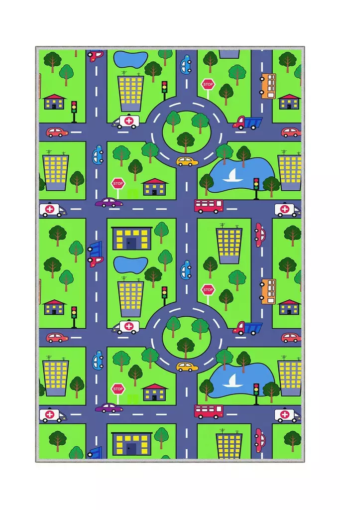 Matta Conceptum HMNT458 Flerfärgad Polyester 60x100 cm - Små mattor och gångmattor - 8682870637245 - 1