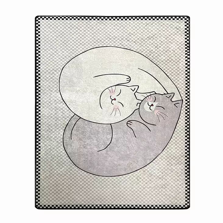 Gångmatta Conceptum Katt Flerfärgad Polyester 80x100 cm - Små mattor och gångmattor - 8683342495745 - 1