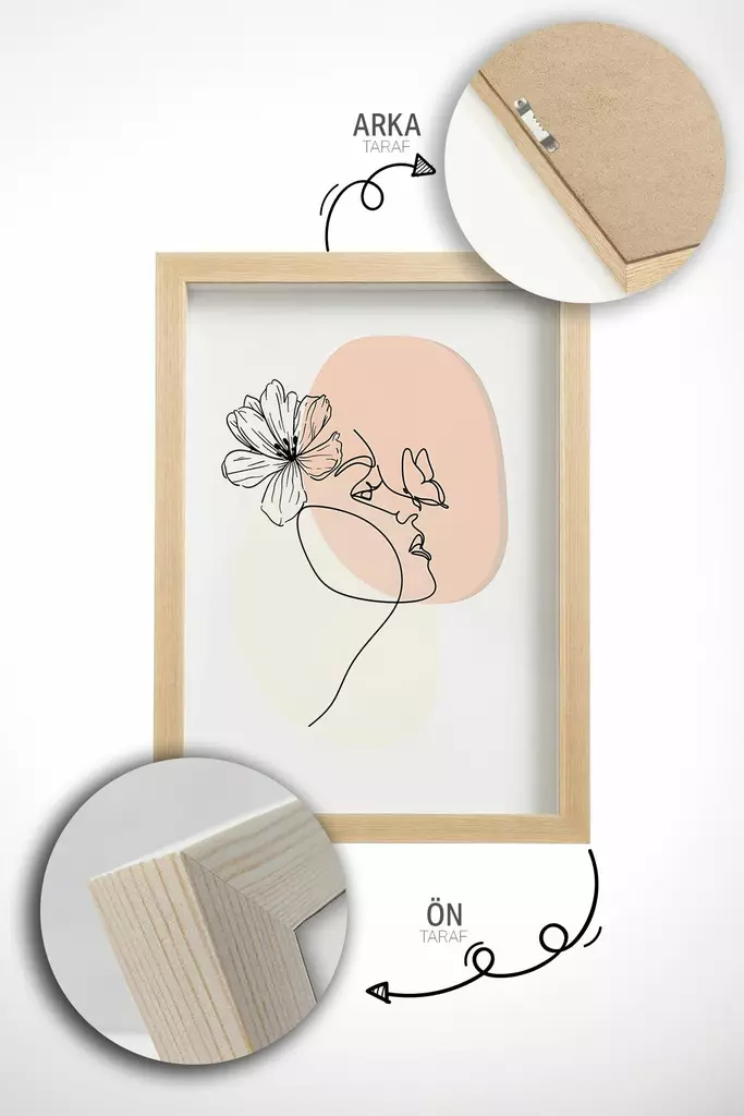 Inramad Tavla Wallity Flerfärgad MDF 33x48 cm 3 Delar - Tavlor och ramar - 8684283756155 - 1