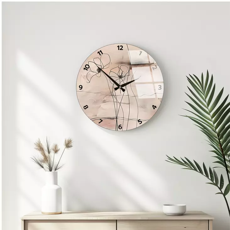 Väggklocka Wallity Flerfärgad Glas Ø 40 cm 1 Del - Väggklockor - 8684283326525 - 1