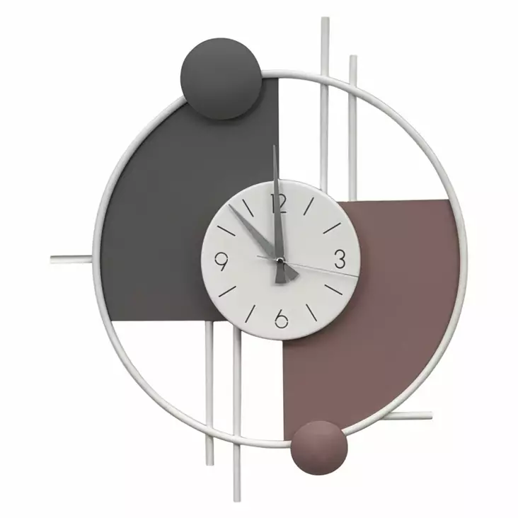 Väggklocka Wallity Miskin Flerfärgad Metall 55x65 cm - Väggklockor - 8684283390915 - 1