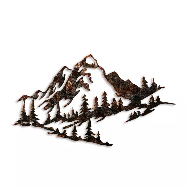 Väggdekor Metall Wallity Mountain 2 Flerfärgad Metall 70x40 cm - Dekorationer, prydnadsföremål - 8683743851645 - 1