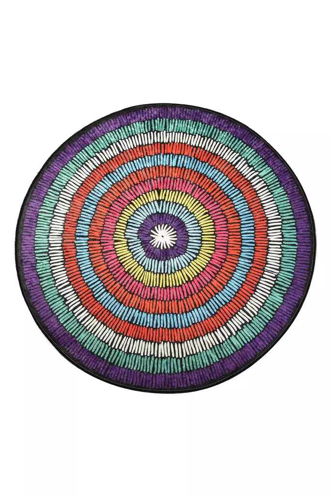 Badrumsmatta Mijölnir Flerfärgad 100% Polyester Antibakteriell Halkfri 140 cm - Badrumsmattor och våtrumsmattor - 8681875587975 - 1