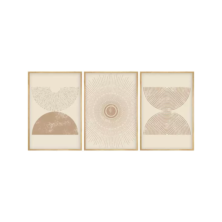 Inramad MDF-tavla Wallity Flerfärgad MDF 50x35 cm 3 Delar - Tavlor och ramar - 8684282976615 - 1