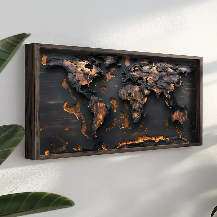 Inramad MDF-tavla Wallity Flerfärgad MDF 60x120 cm - Tavlor och ramar - 8684282631545 - 1