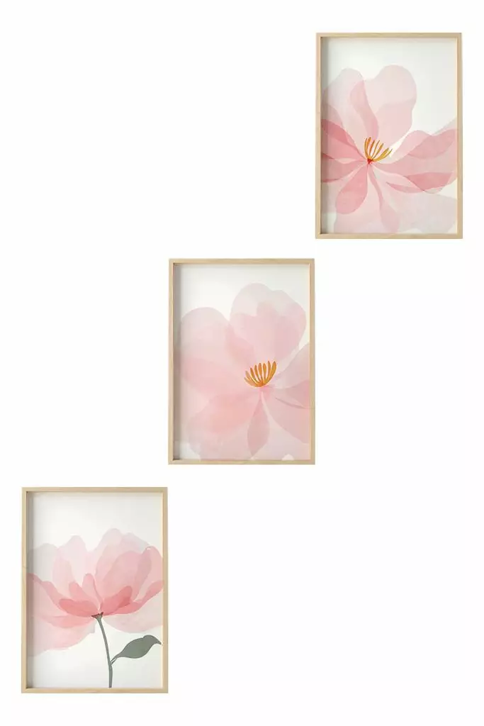 Inramad MDF-tavla Wallity Flerfärgad MDF 30x40 cm 3 Delar - Tavlor och ramar - 8684282340065 - 1
