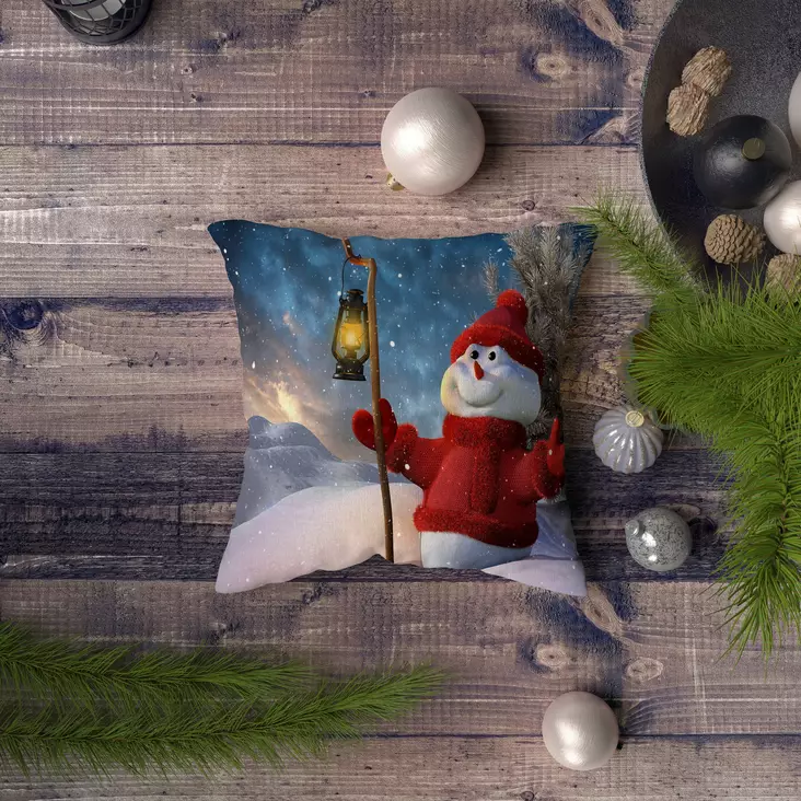 Prydnadskudde Aberto Design NYXMAS127 Flerfärgad Bomull Polyester 43x43 cm - Prydnadskuddar - 8683743250585 - 1