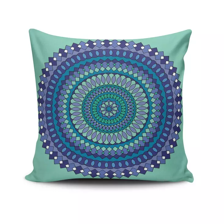 Kuddfodral Aberto Design Mandala Flerfärgad Bomull Polyester 43x43 cm - Prydnadskuddar - 8681181676615 - 1