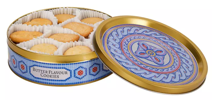 Kakburk med mosaikmönster fylld med kakor 340 g - Kakor och snacks - 8713305822445 - 1