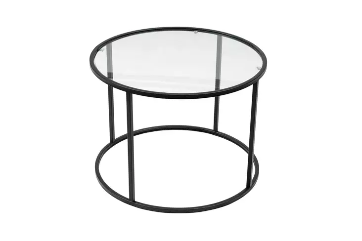 Soffbord Hanah Home Berlin Black Svart Härdat Glas 60x43x60 cm - Soffbord - 8683742475095 - 1