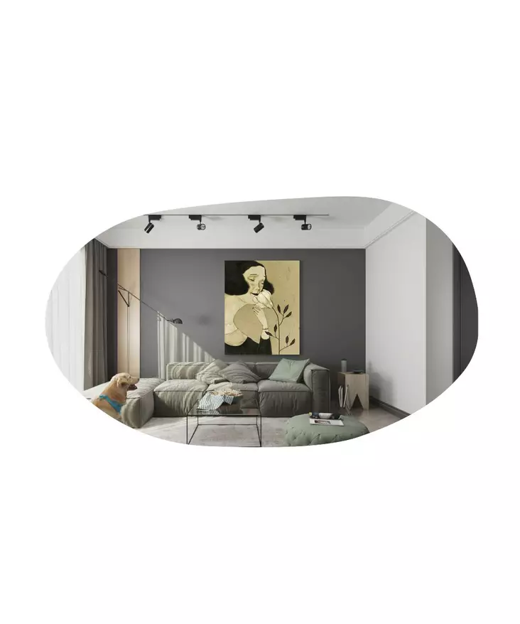 Spegel Hanah Home Vanomi Svart MDF 52x89x2,2 cm - Speglar - 8683743822645 - 1