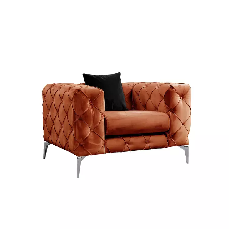 Öronlappsfåtölj Atelier del Sofa Como Orange Polyester 108x90x70 cm - Fåtöljer - 8683342529075 - 1