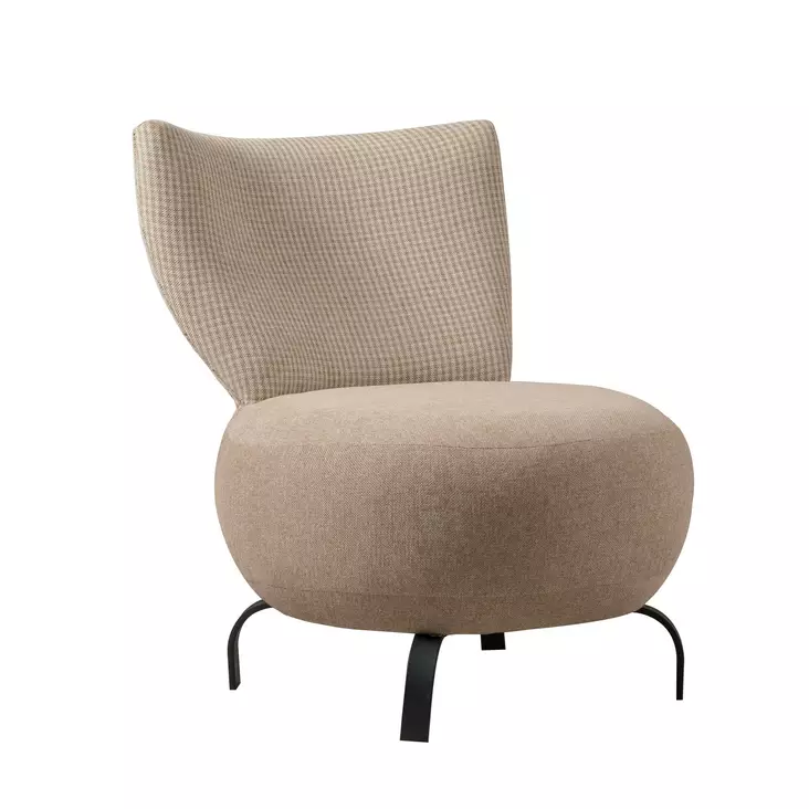 Öronlappsfåtölj Atelier del Sofa Loly Cream Chenille 64x74x84 cm - Fåtöljer - 8682870139565 - 1