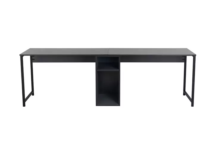Skrivbord Nordure Twin Study Desk Antracit Spånskiva 240x74x60 cm - Skrivbord - 8684282978565 - 1