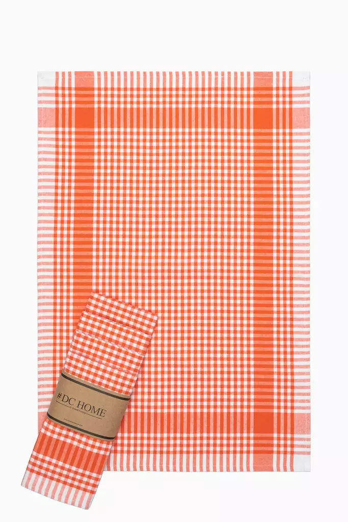 Handdukset Hermia Orange Bomull Polyester 5 Delar - Kökstextilier - 8683342758505 - 1