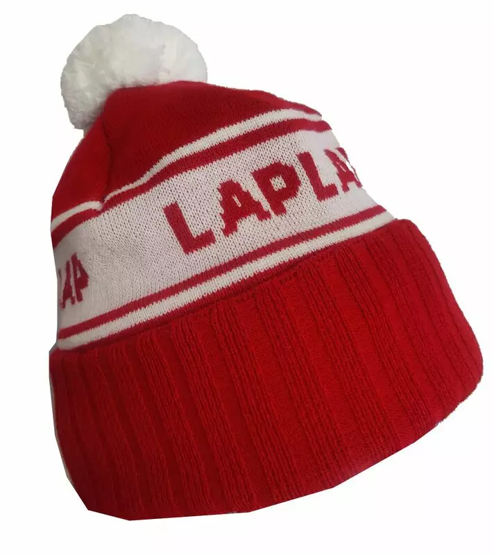 Röd vintermössa med tofs, tillverkad i Finland - Mössor, hattar och kepsar - 6430077382275 - 1