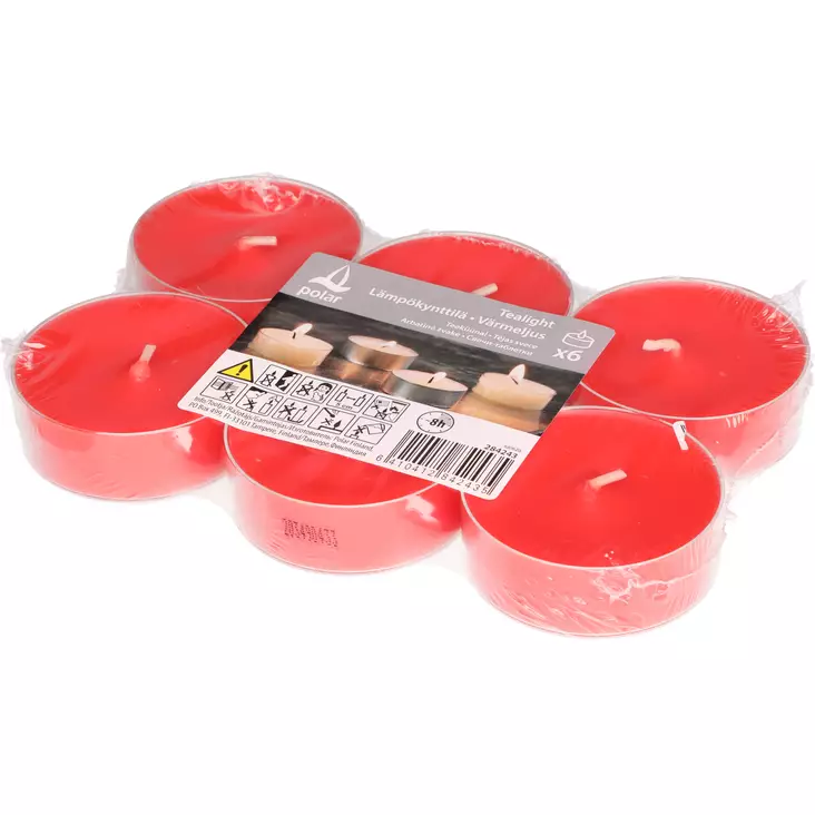 Polar lämpökynttilä maxi 6 kpl punainen - Ljus och lyktor - 6410412842435 - 1