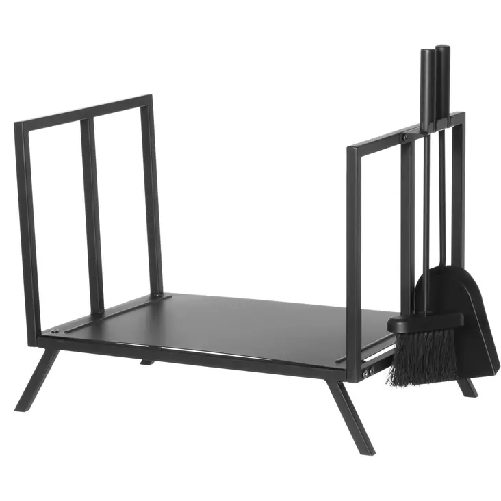 Polttopuuteline takkavälineillä Mustang - Eldstäder och kaminer - 6410413132535 - 1