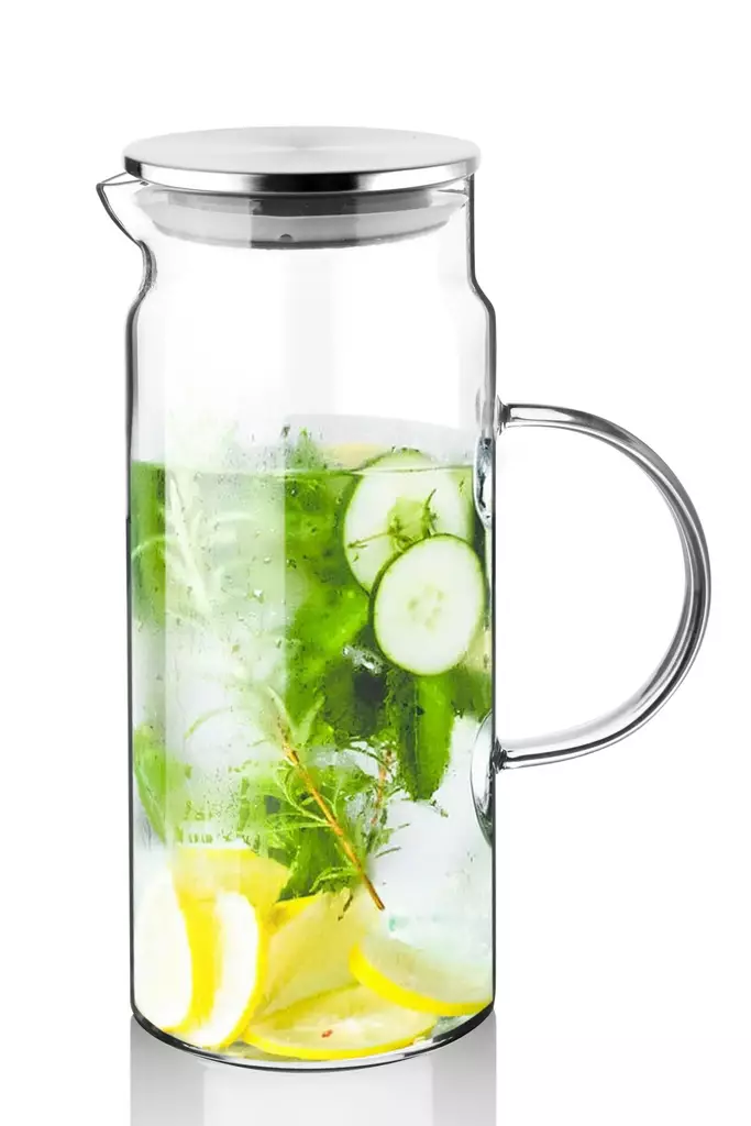 Flaska, transparent, 23 x 23 x 9,5 cm, hållbar, tål maskindisk - Serveringsfat - 8684282654735 - 1