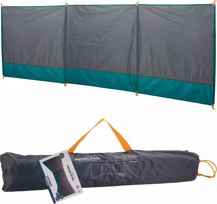 Hopfällbart vindskydd 400 x 140 cm - Parasoller och markiser - 8721037866415 - 1