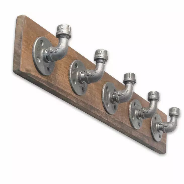 Klädhängare Hanah Home Boruraf038 Valnöt Metall 50x11x9 cm - Möbler - 8681875208245 - 1