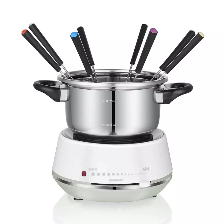 Elektrisk fondue 2L 1200W Rostfritt stål / Vit - Specialmaskiner och grillar för köket - 5707160021085 - 10