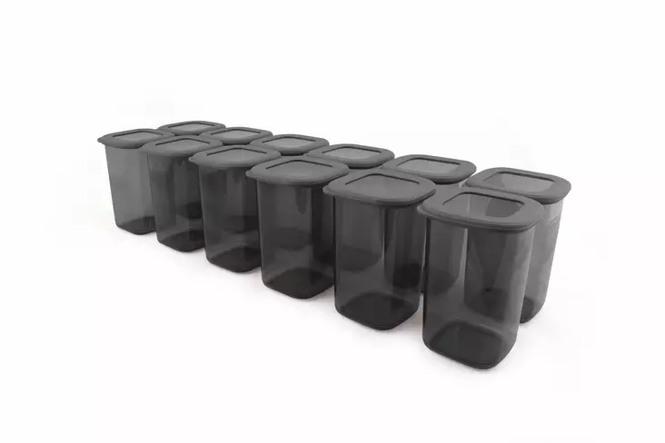 Förvaringslåda Set Hermia Grå Plast 12 Delar - Plastlådor och förvaringslådor - 8683342476645 - 1