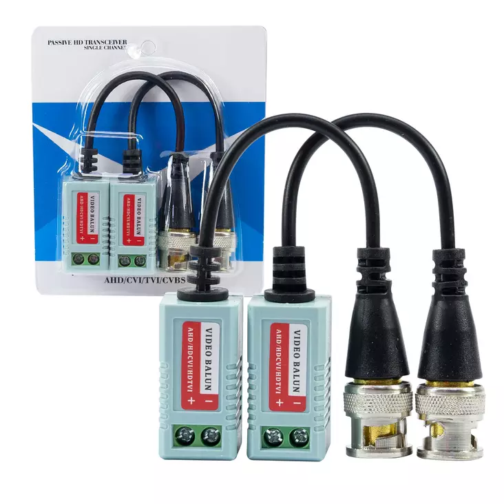 Ställ in 2 CCTV-adaptrar PNI 201C Video Passive Balun BNC på 600 m tråd. CAT5-kabel - PNI produkter - 5949066518515 - 1