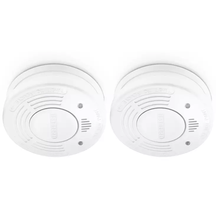 Rökdetektor med 10 års drifttid för batteri och sensor 2-pack Vit - Brandvarnare och kolmonoxidvarnare - 8712412574575 - 10