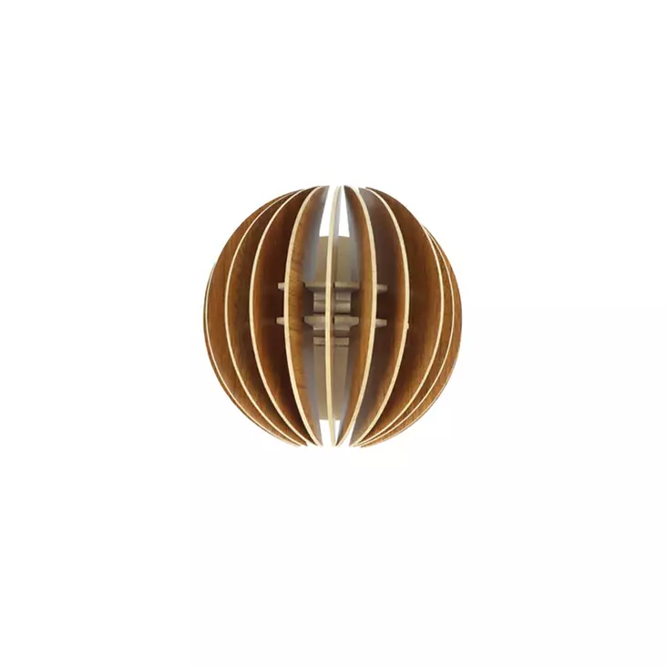 Vägglampa Opviq 208-SK Valnöt MDF 19,5 x 19,5 cm - Tak- och vägglampor - 8683342261555 - 1