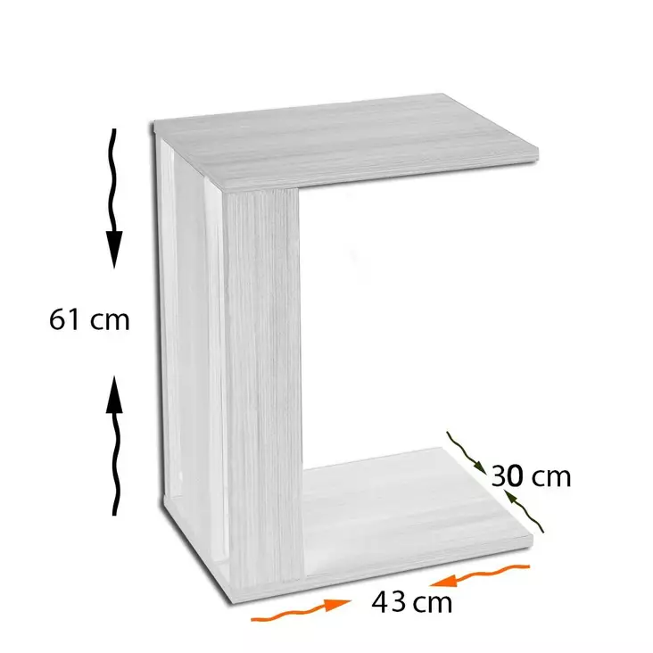 Sidobord Hanah Home Pasific C Svart Spånskiva 30x61x43 cm - Sidobord och extrabord - 8681875880625 - 1