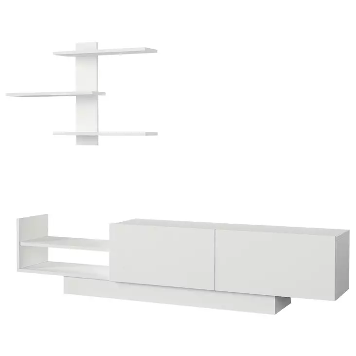 TV-bänk Hanah Home Egemen Vit Spånskiva 180x40x31,8 cm - TV-bänkar - 8681181613795 - 1