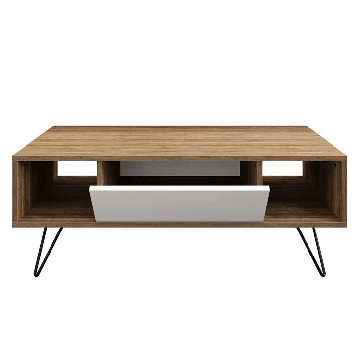 Soffbord Hanah Home Mistico Valnöt Vit Spånskiva 120x45,6x60 cm - Soffbord - 8682870664555 - 1