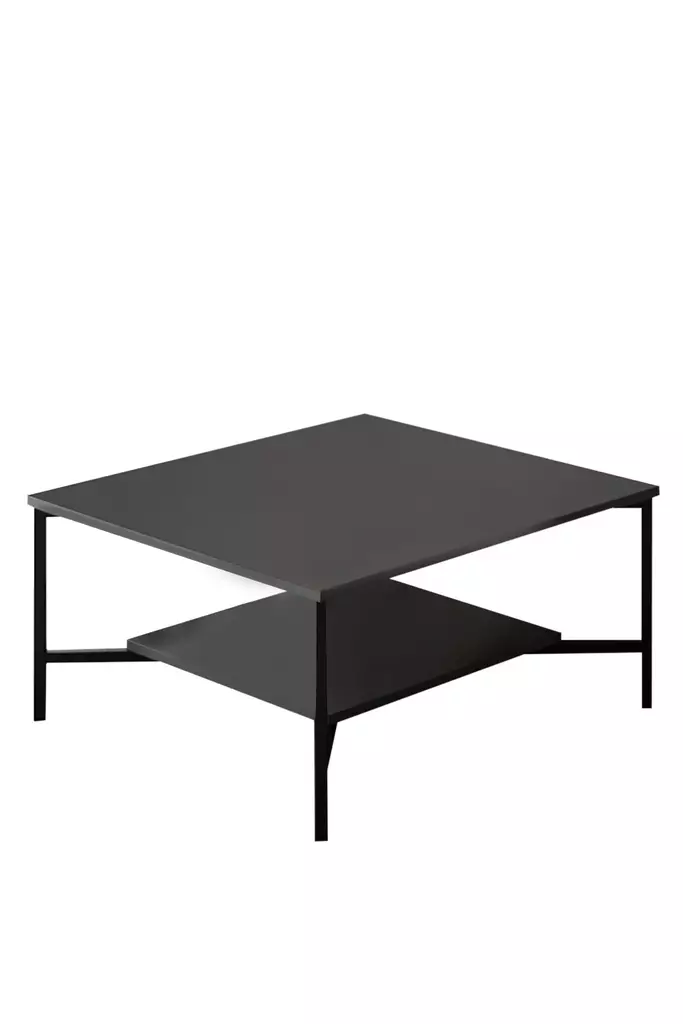 Soffbord Hanah Home Black Line Antracit Spånskiva 80x80x40 cm - Soffbord - 8683742126195 - 1