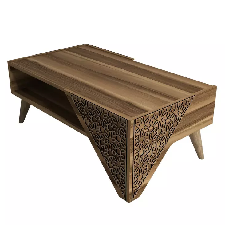 Soffbord Hanah Home Beril Valnöt Spånskiva 105x58x40 cm - Soffbord - 8681875183665 - 1
