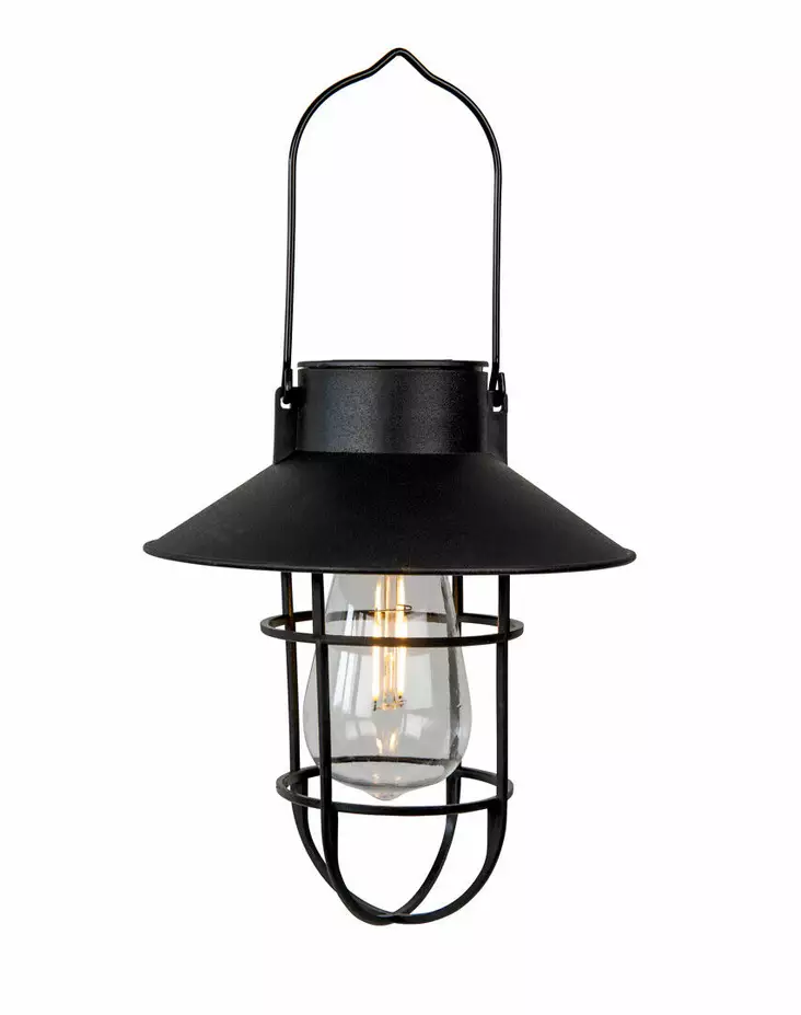 Solarlyhty Logan 18 cm musta - Solcellslampor - 6435200312785 - 1