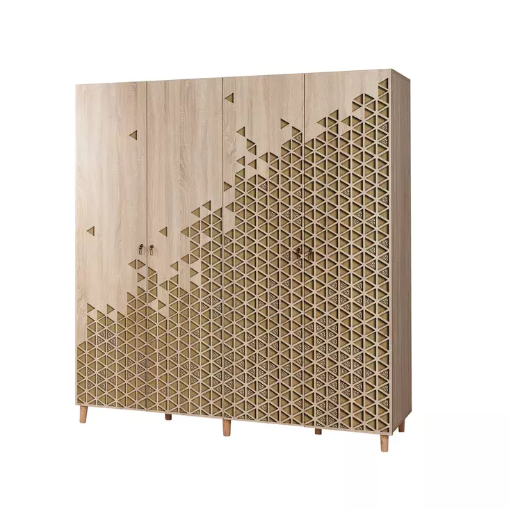 Garderob Hanah Home Imaj 120 Sonoma Ek Spånskiva 180x192x52 cm - Garderober - 8681875381115 - 1