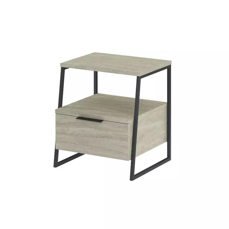 Sängbord Hanah Home Pal Travertin Spånskiva 45x50x40 cm - Nattduksbord - 8684283438815 - 1