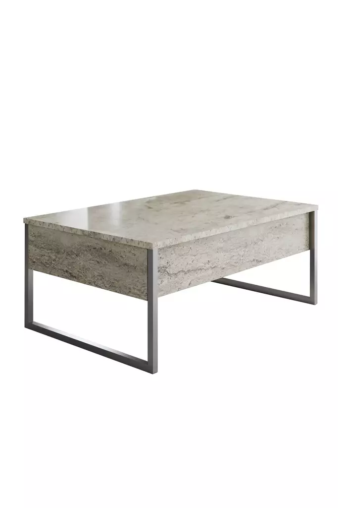 Soffbord Hanah Home Luxe Travertine Silver Spånskiva 90x60x40 cm - Soffbord - 8684282970385 - 1