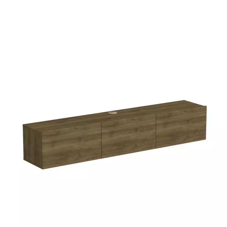 TV-bänk Hanah Home Denby Valnöt Spånskiva 160x29,6x31,4 cm - TV-bänkar - 8684283208715 - 1