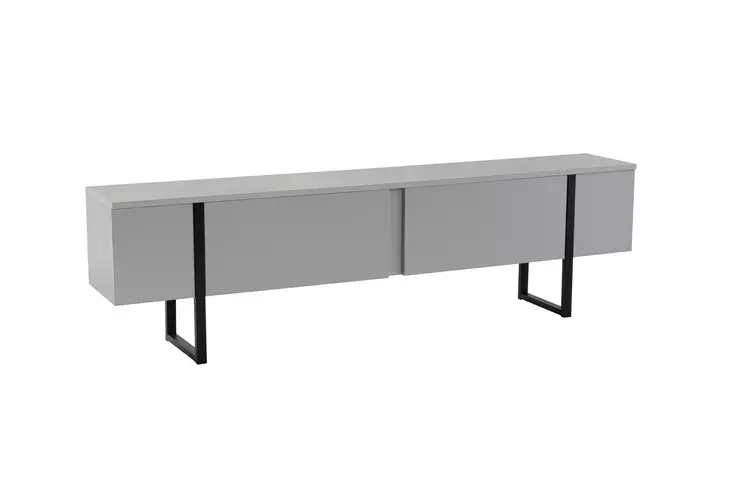 TV-bänk Hanah Home Serenity Grå Svart Spånskiva 180x50x29,5 cm - TV-bänkar - 8684283112005 - 1