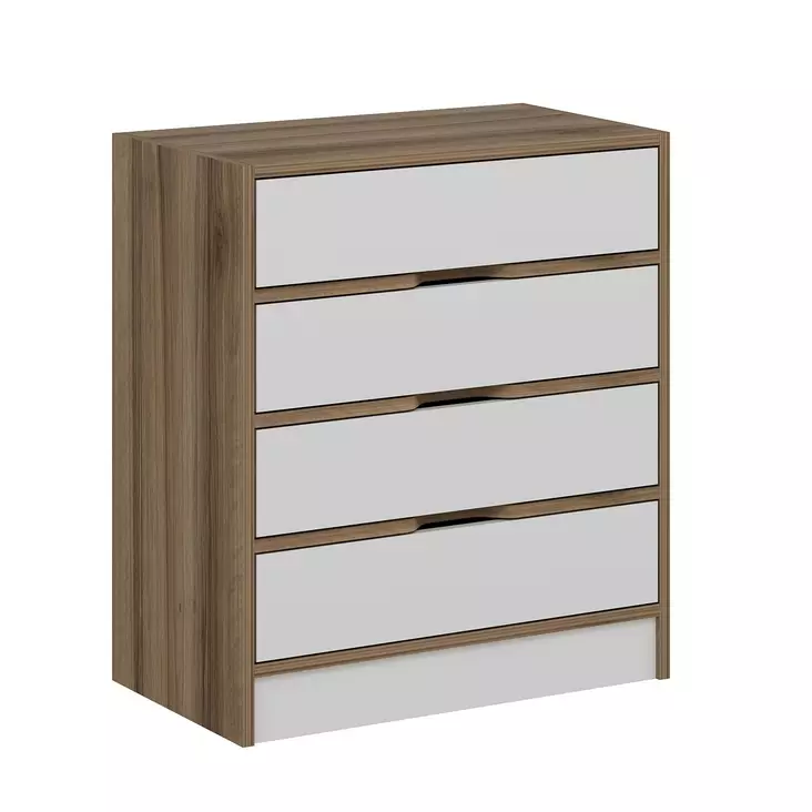 Byrå Hanah Home Elina Valnöt Spånskiva 70x40x80 cm - Byråer och skåp - 8683742567455 - 1